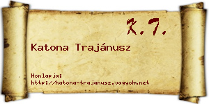 Katona Trajánusz névjegykártya