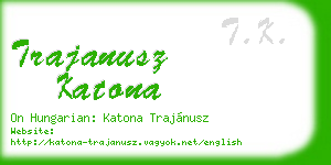 trajanusz katona business card