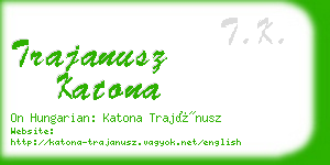 trajanusz katona business card